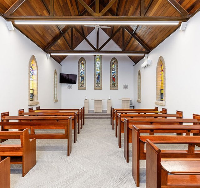chapel at funeral home